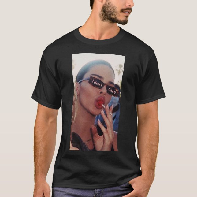 T-shirt vogue je ne m'intéresse pas lollipop esthétique Po (Devant)