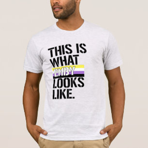 T-shirt Voici à quoi ressemble Enby