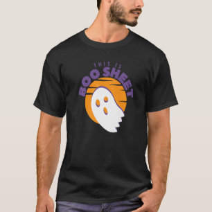 T-shirt Voici Bosheet Ghost Halloween sur Orange Sunse