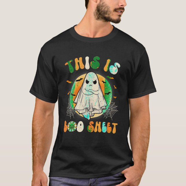 T-shirt Voici Bosheet Ghost Retro Halloween Costume Fu (Devant)