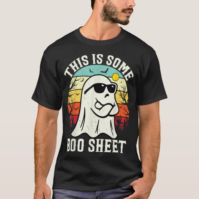 T-shirt Voici Bosheet Ghost Retro Halloween Costume Me (Devant)