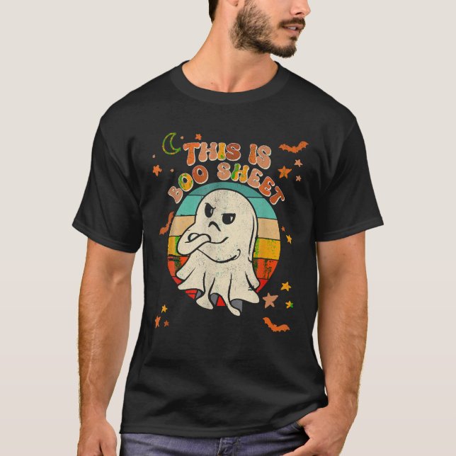 T-shirt Voici Bosheet Ghost Retro Halloween Costume Me (Devant)