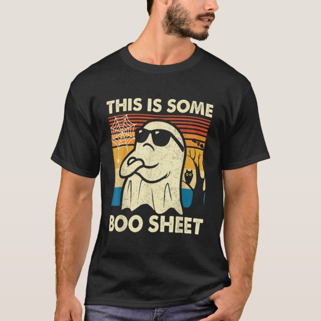 T-shirt Voici Bosheet Ghost Retro Halloween Costume Me (Devant)