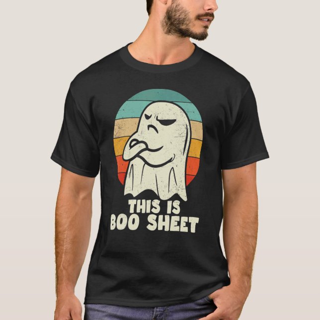 T-shirt Voici Bosheet Ghost Retro Halloween Costume Me (Devant)