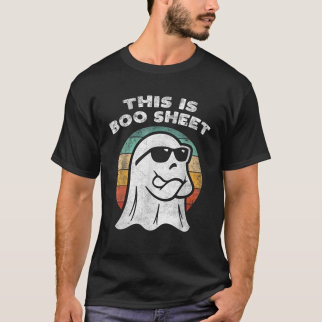 T-shirt Voici Bosheet Ghost Retro Lunettes de soleil Hallo (Devant)
