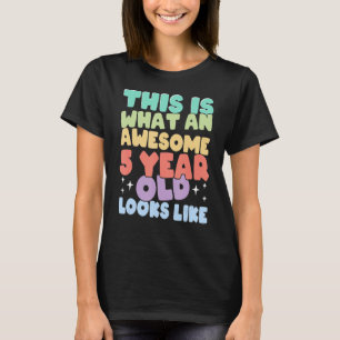 T-shirt Voici ce qu'un merveilleux 5 ans ressemble à un 5è