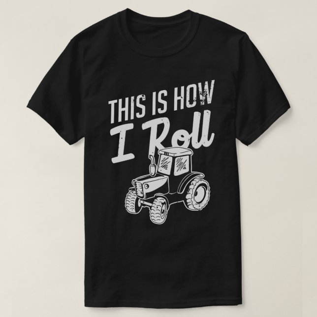 T-shirt Voici comment je roule blanc (Design devant)