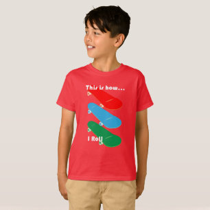 T-shirt Voici comment je roule Design - Kids Hanes TAGLESS