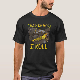T-shirt Voici comment rouler pilote aéronef Biavion Aérogé