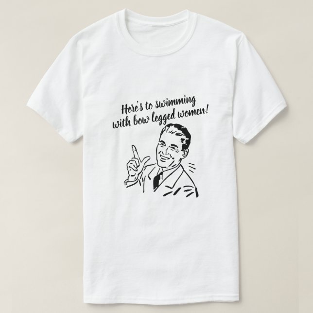 T-shirt Voici de nager avec des femmes à pattes arc (Design devant)