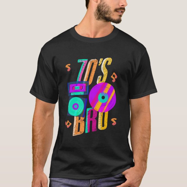 T-shirt Voici La Discothèque De Ma Fête Bro 1970 Des Année (Devant)