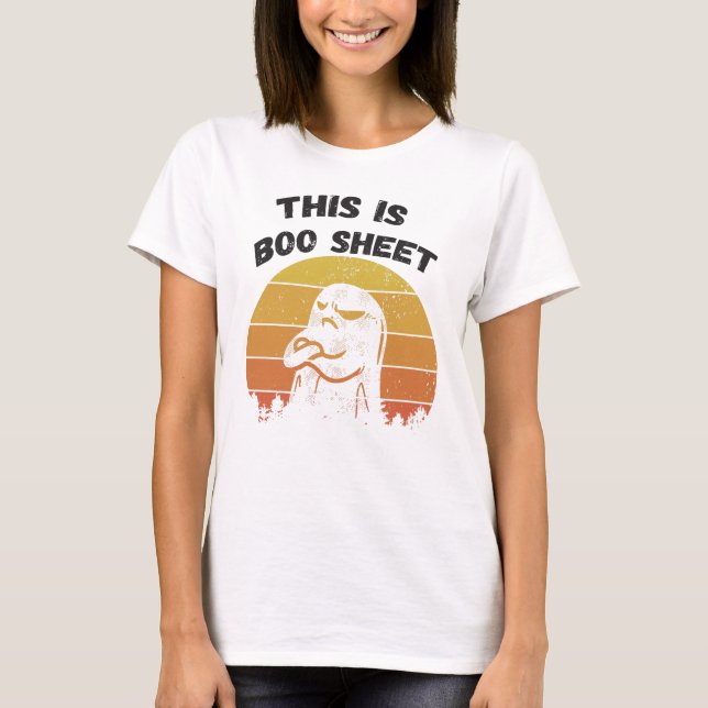 T-shirt Voici La Feuille De Boo - Drôle Cadeaux Halloween (Devant)