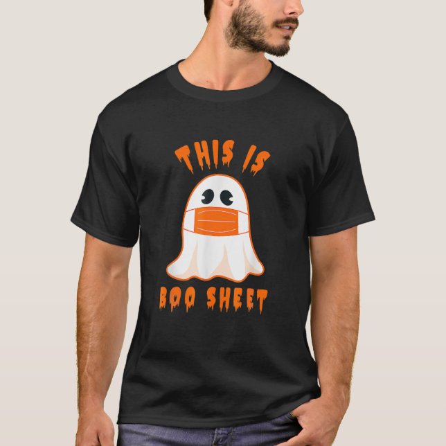 T-shirt Voici La Feuille De Boo Drôle Halloween 2021 Masqu (Devant)