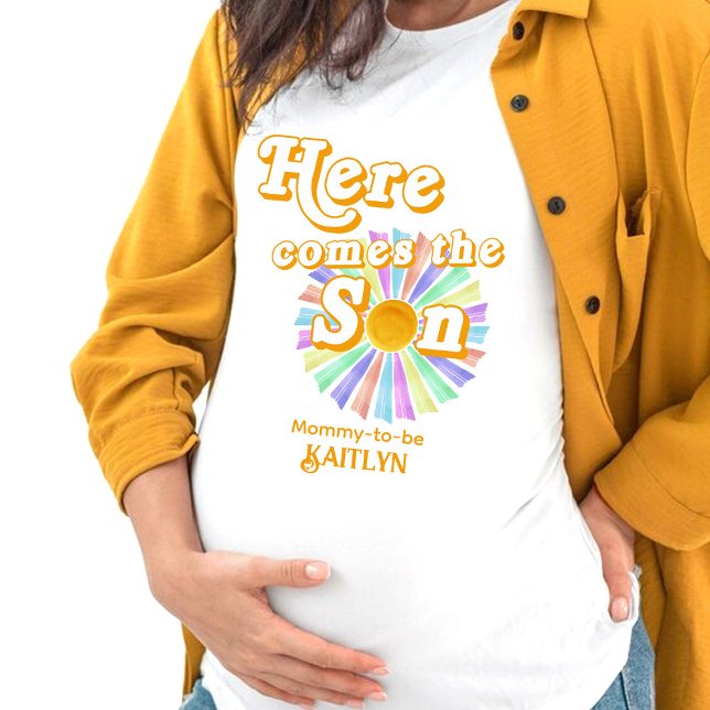 T-shirt Voici Le Baby shower Son Retro Boys (Créateur téléchargé)