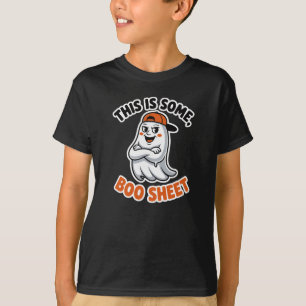 T-shirt Voici Le Costume D'Halloween Super Ghost En Feuill