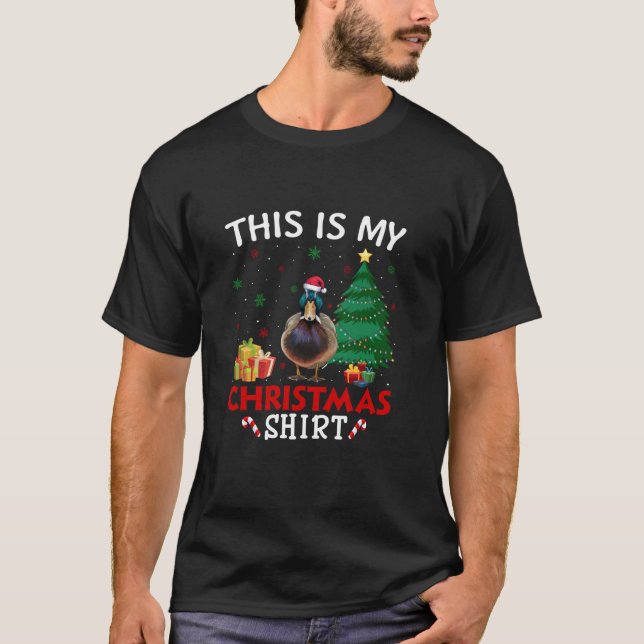 T-shirt Voici le pyjama de Noël de Mon Oiseau de Mallard (Devant)
