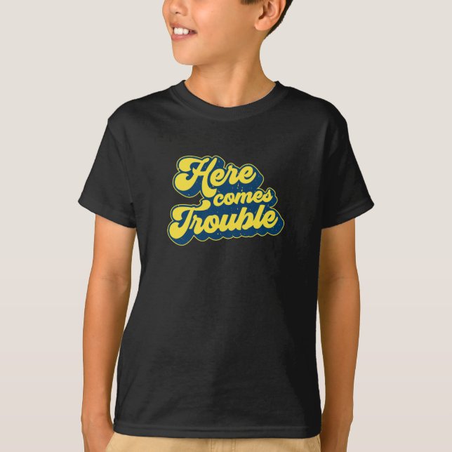 T-shirt Voici Les Problèmes (Devant)