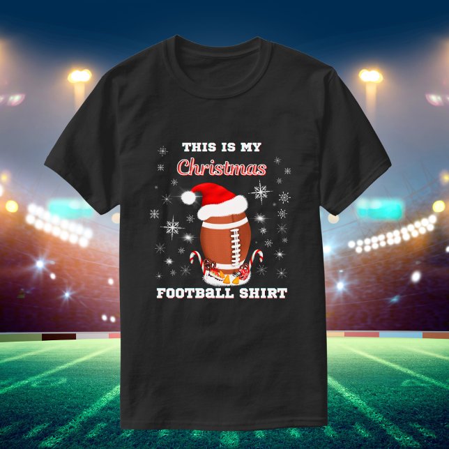 T-shirt Voici ma chemise de football de Noël avec des snac (Créateur téléchargé)