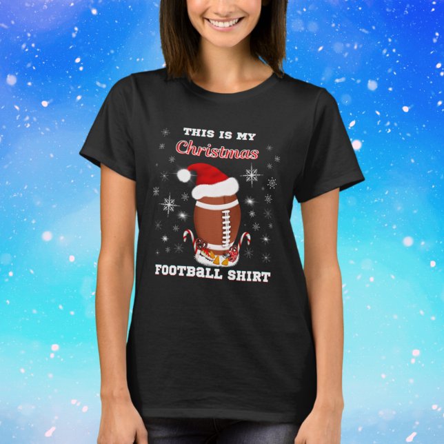 T-shirt Voici ma chemise de football de Noël avec des snac (Créateur téléchargé)