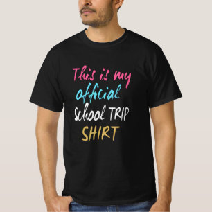 T-shirt Voici ma chemise officielle de voyage à l'école