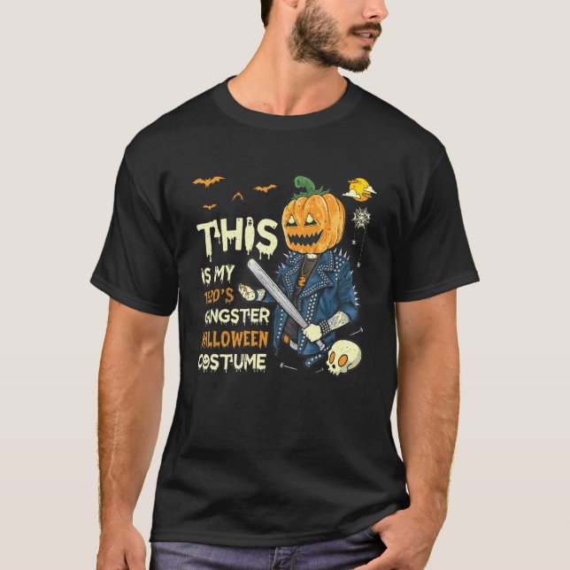 T-shirt Voici ma mafia de l'Halloween Gangster Costume 192 (Devant)