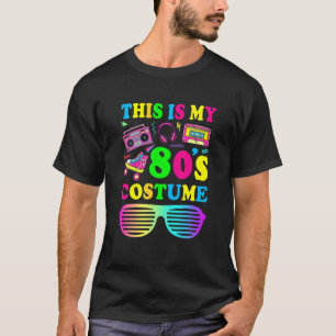 T-shirt Voici Mon Costume 80S Vintage Retro I Love The 80
