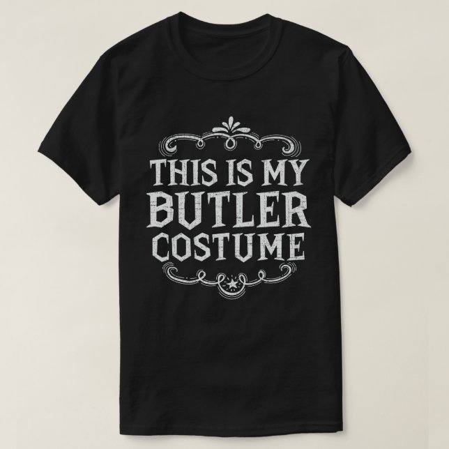 T-shirt Voici mon costume Butler Funny Lazy Halloween (Design devant)