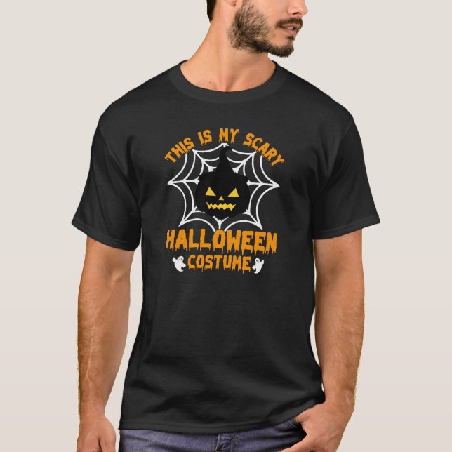 T-shirt Voici mon costume d'Halloween (Devant)