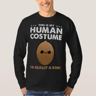 T-shirt Voici Mon Costume Humain Kiwi Fruit Halloween
