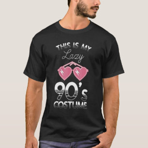 T-shirt Voici Mon Costume Lazy 90s Retro 1990s Theme Part