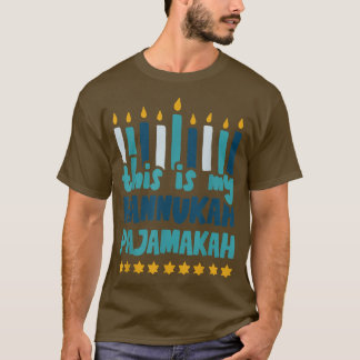 T-shirt Voici Mon Hannukah Pajamakah Funny Hannukah Pajam