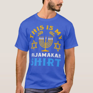 T-shirt Voici Mon Hanoukka Pajamakah Chanukah Pajama Jewi