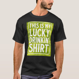 T-shirt Voici Mon Lucky Drinkin' Green Beer Irish Whiskey