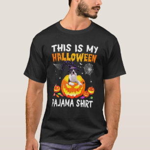 T-shirt Voici Mon Pajama Boston Terrier Costum Halloween