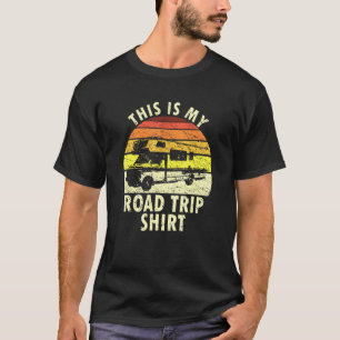 T-shirt Voici Mon Road Trip Rv Camping Retro Rv Camper