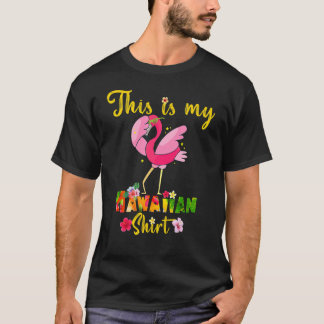 T-shirt Voici Mon Somme Florale De Fleurs De Flamants rose