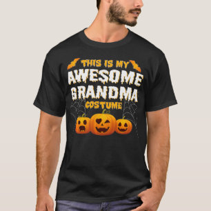 T-shirt Voici Mon Super Costume Grand-Mère Halloween Cadea