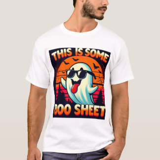 T-shirt Voici une feuille de livre amusante Halloween Ghos