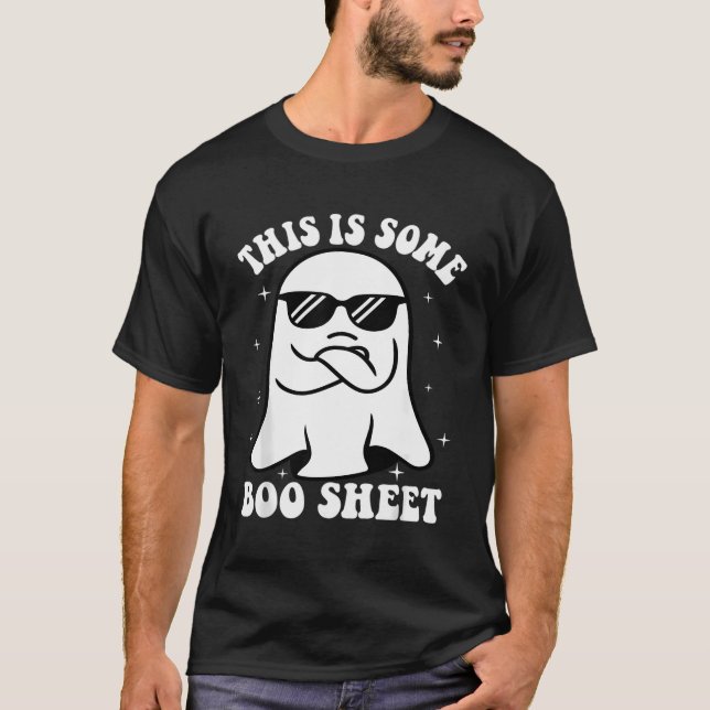 T-shirt Voici Une Petite Feuille De Boite Ghost Retro Hall (Devant)