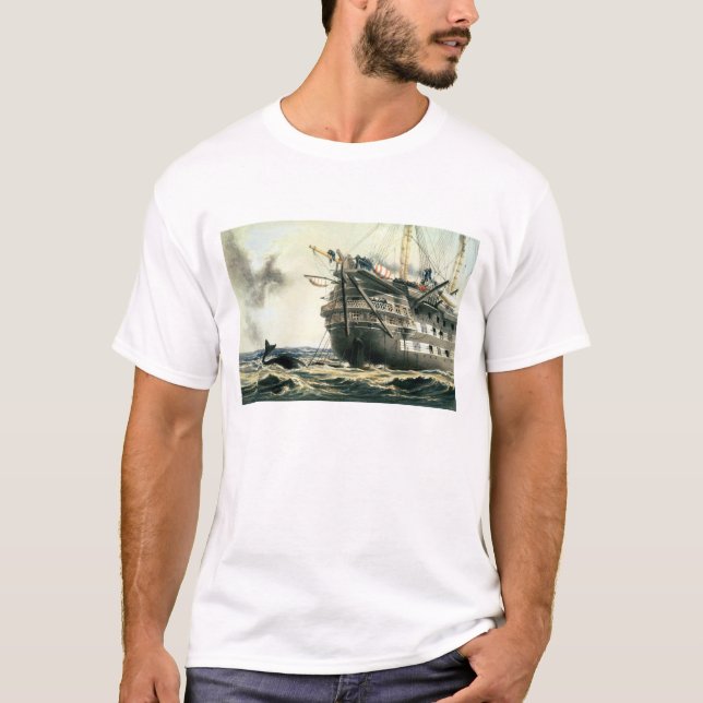 T-shirt voie HMP Agamemnon étendant le câble atlantique (Devant)