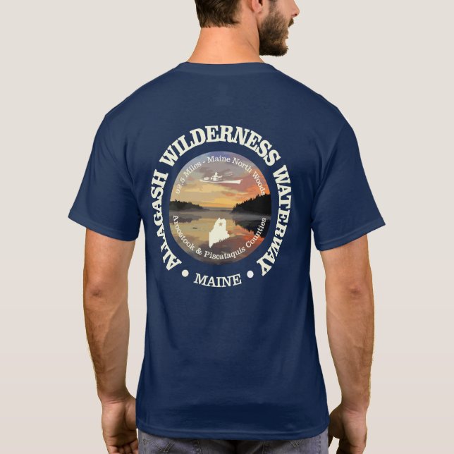 T-shirt Voie navigable Allagash Wilderness (Dos)
