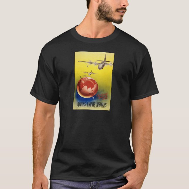 T-shirt Voies aériennes d'empire de Qantas (Devant)
