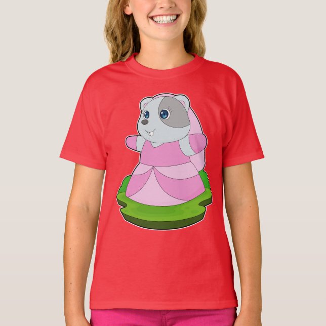 T-shirt Voile de mariée Hamster Mariage (Devant)