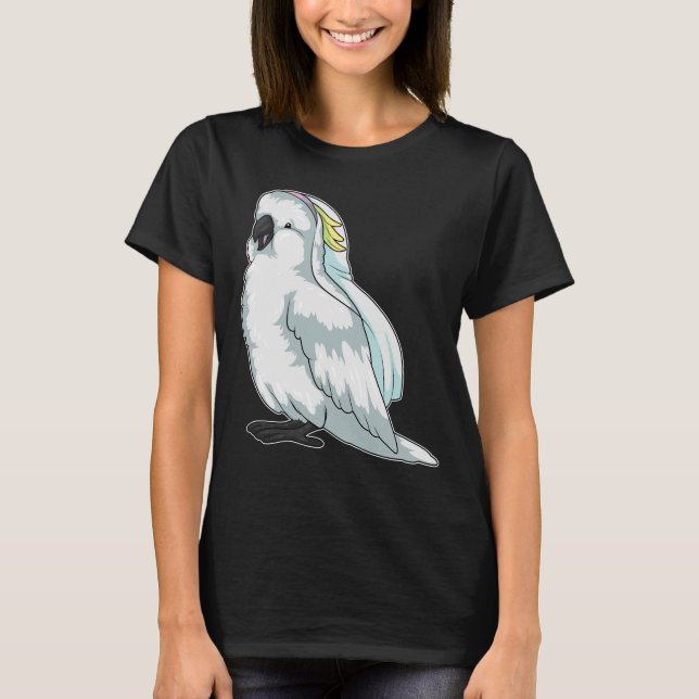 T-shirt Voile de mariée pour mariés Perroquet (Devant)