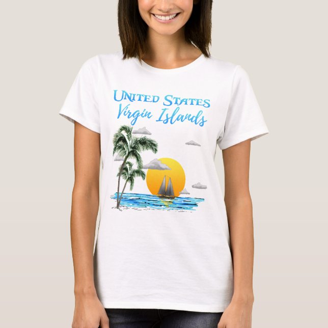 T-shirt Voile Iles Vierges Américaines (Devant)