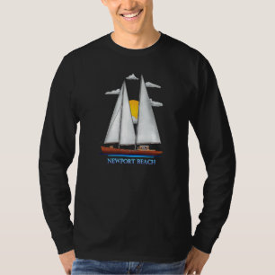 T-shirt Voile nautique côtière de Newport Beach