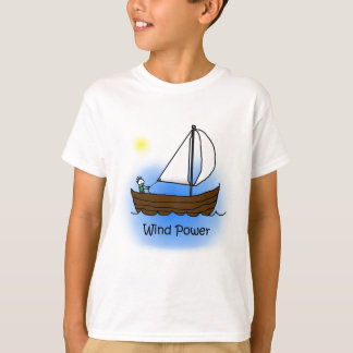 T-shirt Voilier d'énergie éolienne - chemise d'enfants