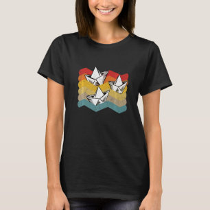 T-shirt Voilier Papier Bateau Mer Vintage Voilier Casquett