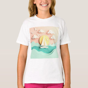 T-shirt Voilier sur la mer