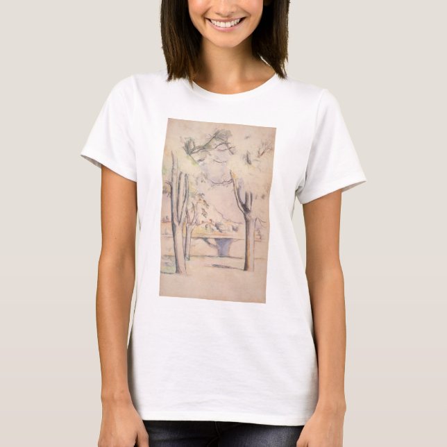 T-shirt Voir à travers les arbres par Paul Cezanne, Art Vi (Devant)